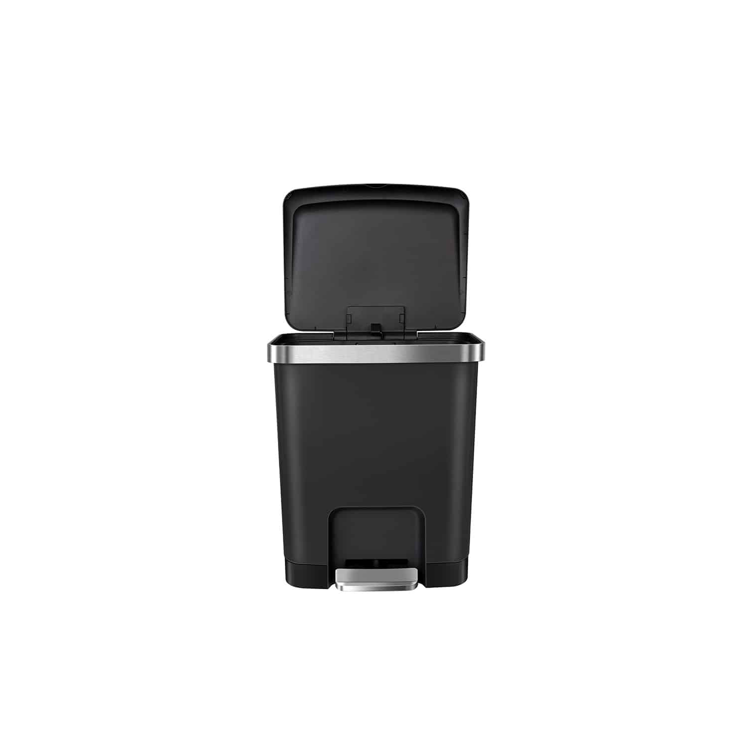 Hana 2 Thùng rác đạp chân 15L Đen Plastic