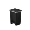 Hana 2 Thùng rác đạp chân 25L Đen Plastic