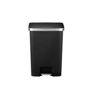 Hana 2 Thùng rác đạp chân 70L Đen Plastic