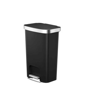 Hana 1 Thùng rác đạp chân 2×25L Đen Plastic