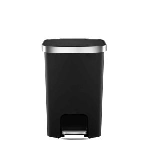 Hana 1 Thùng rác đạp chân 2×25L Đen Plastic