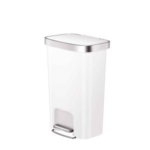 Hana 1 Thùng rác đạp chân 2×25L Trắng Plastic