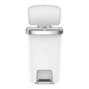 Hana 1 Thùng rác đạp chân 2×25L Trắng Plastic