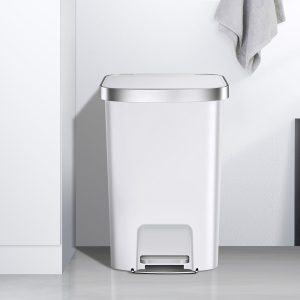 Hana 1 Thùng rác đạp chân 2×25L Trắng Plastic