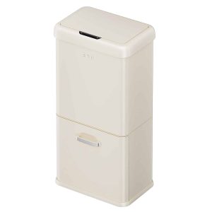 Vintage Thùng rác cảm biến 32+18L Kem vani