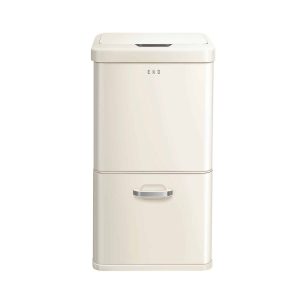 Vintage Thùng rác cảm biến 32+18L Kem vani