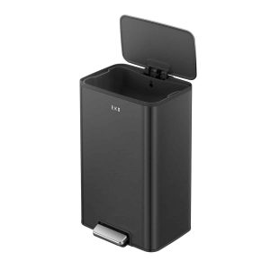 Marina Thùng rác đạp chân 50L Đen mờ