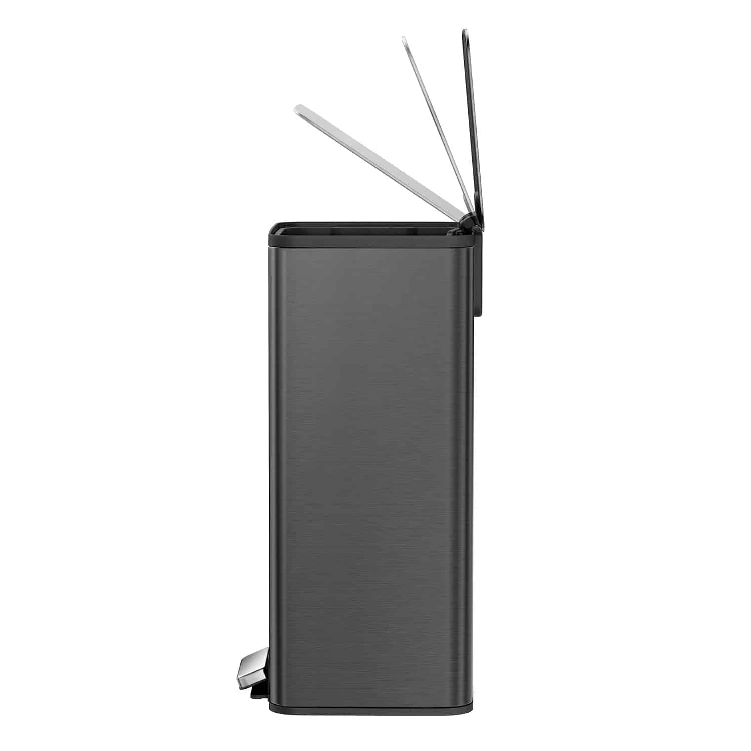 Marina Thùng rác đạp chân 50L Đen mờ