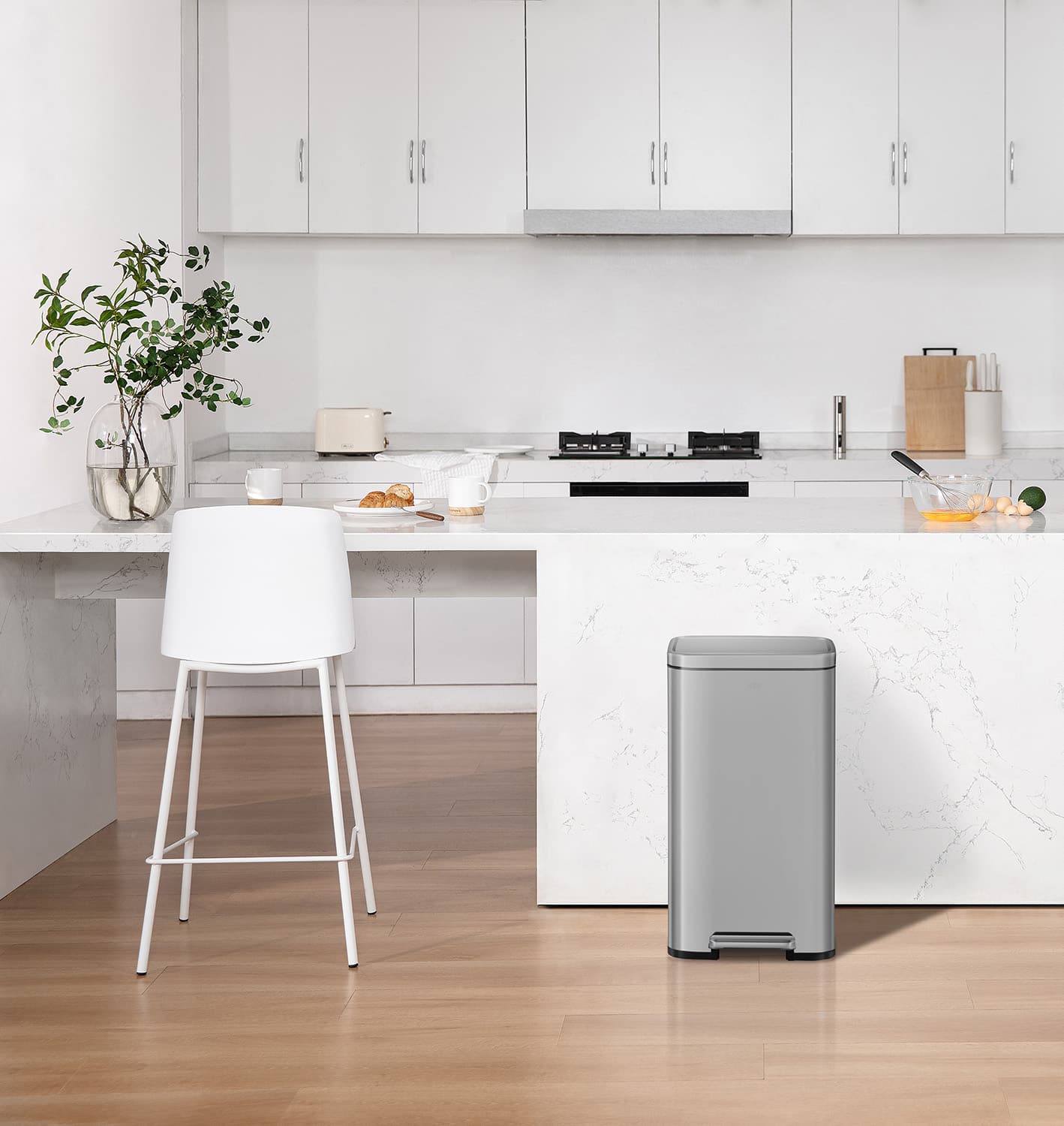 Madison Thùng rác đạp chân 30L Xám mờ