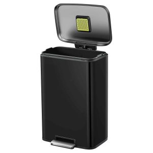 Madison Thùng rác đạp chân 50L Đen mờ