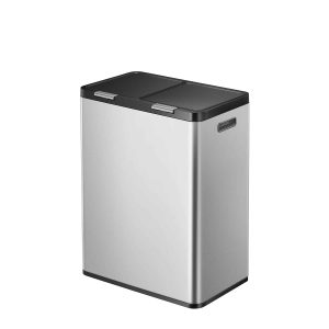 Essential Thùng rác phân loại nắp chạm 2 Waste Bin 30+30L Inox mờ