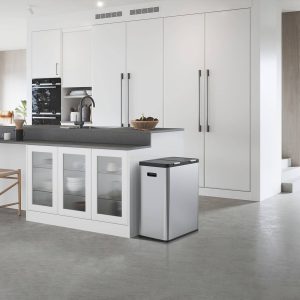 Essential Thùng rác phân loại nắp chạm 2 Waste Bin 30+30L Inox mờ