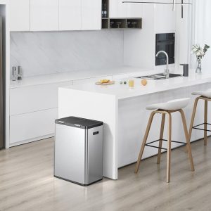 Essential Thùng rác phân loại nắp chạm 2 Waste Bin 30+30L Inox mờ