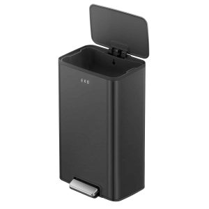 Marina Thùng rác đạp chân 30L Đen mờ