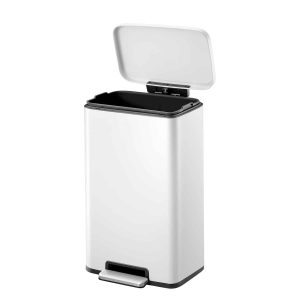 Madison Thùng rác đạp chân 30L Trắng mờ
