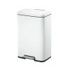Madison Thùng rác đạp chân 50L Trắng mờ