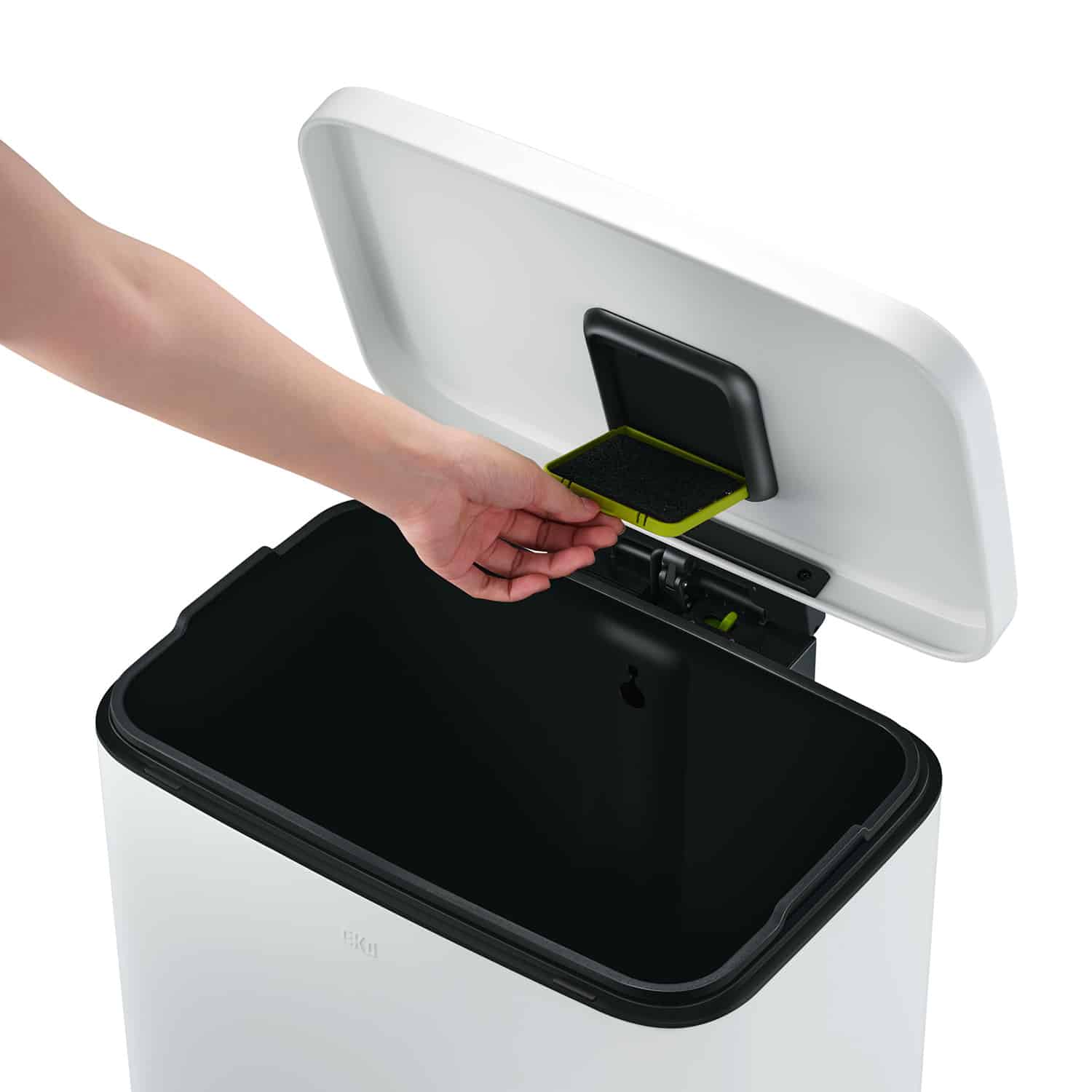 Madison Thùng rác đạp chân 50L Trắng mờ