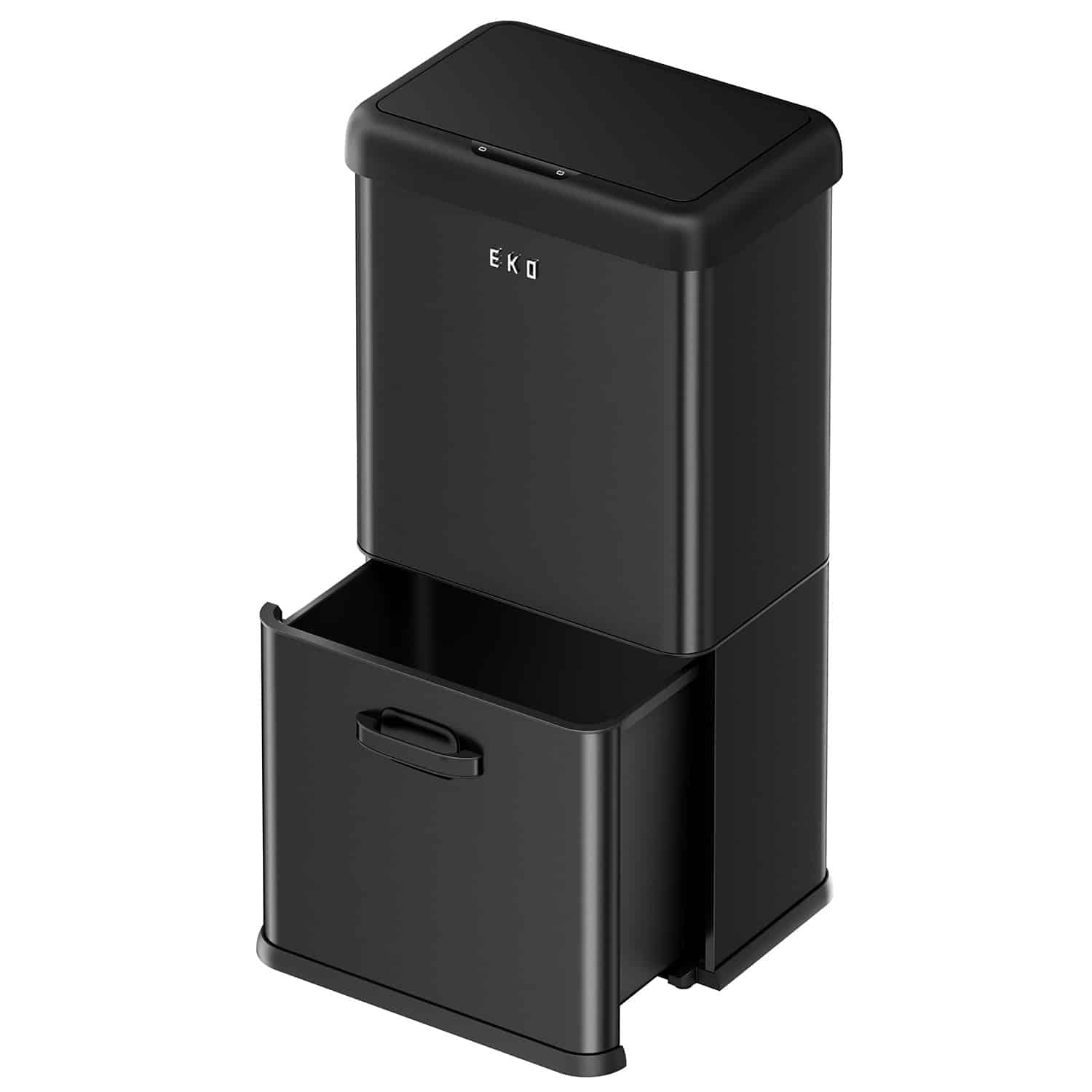 Vintage Thùng rác cảm biến 32+18L Đen mờ