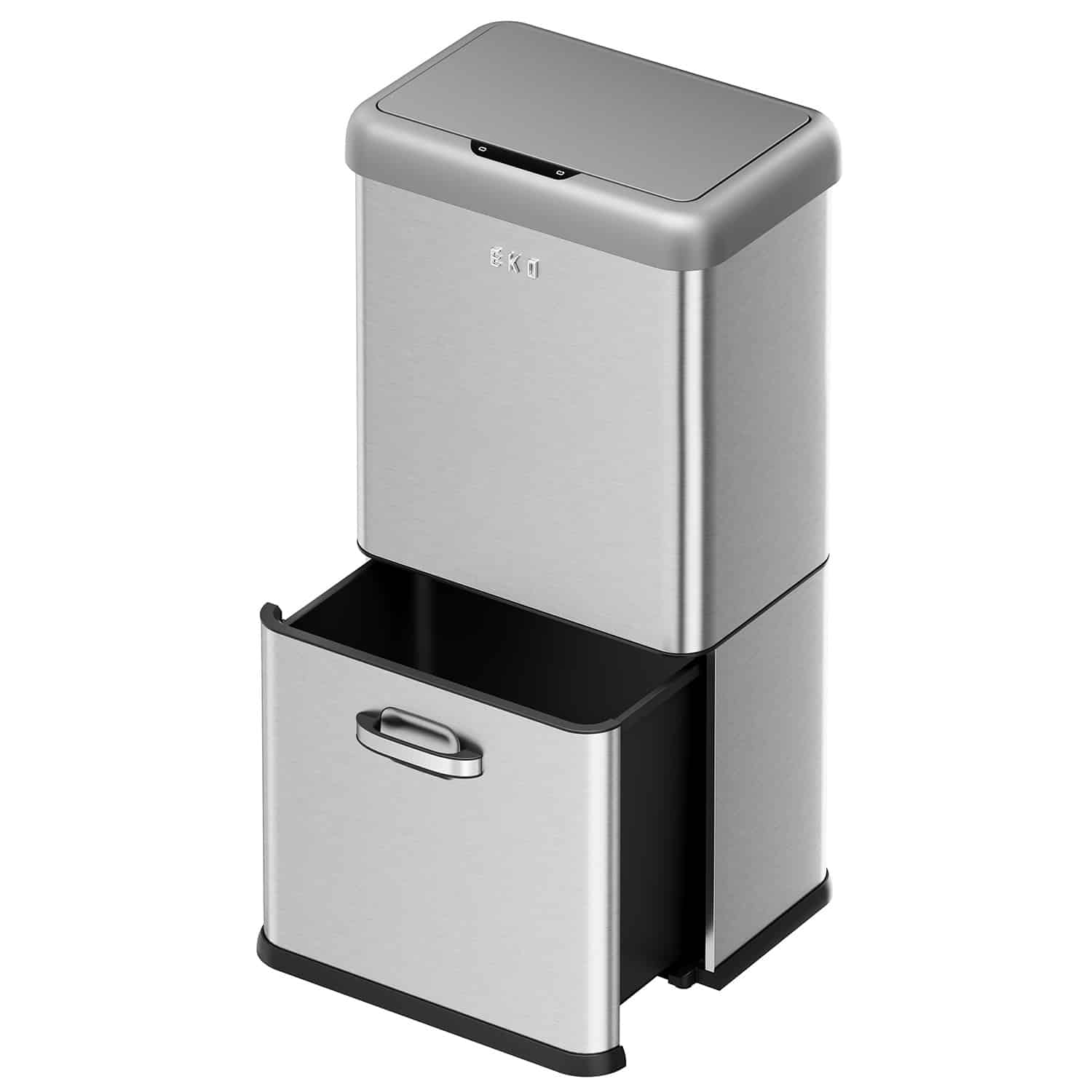 Vintage Thùng rác cảm biến 32+18L Inox mờ