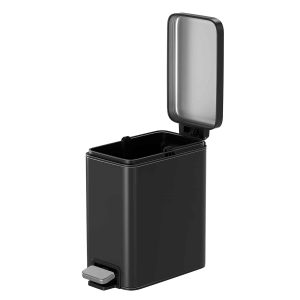 Genie Slim Thùng rác đạp chân 5L Đen mờ