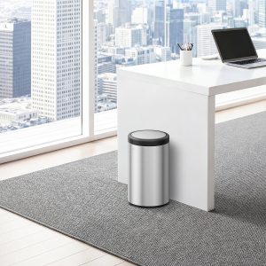 Villa Swing Top Bin 12L Inox mờ