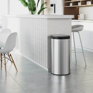 Villa Swing Top Bin 40L Inox mờ