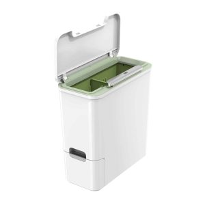 Thùng rác phân loại nắp chạm Stackstore 9L – Trắng