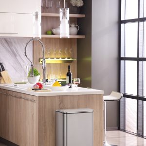 E-Cube Thùng rác đạp chân 40L Inox mờ