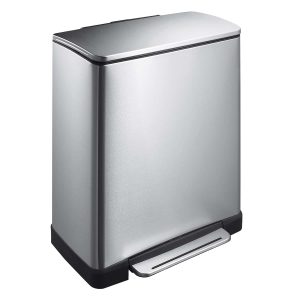E-Cube Thùng rác đạp chân 50L Inox mờ