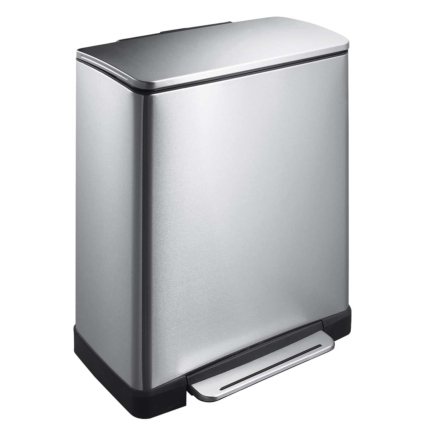 E-Cube Thùng rác đạp chân 50L Inox mờ
