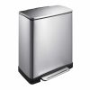 E-Cube Thùng rác phân loại đạp chân 28+18L Inox mờ