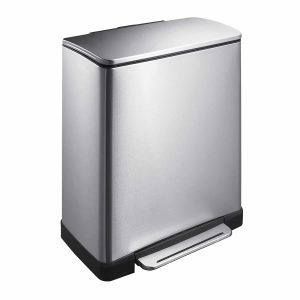 E-Cube Thùng rác phân loại đạp chân 28+18L Inox mờ
