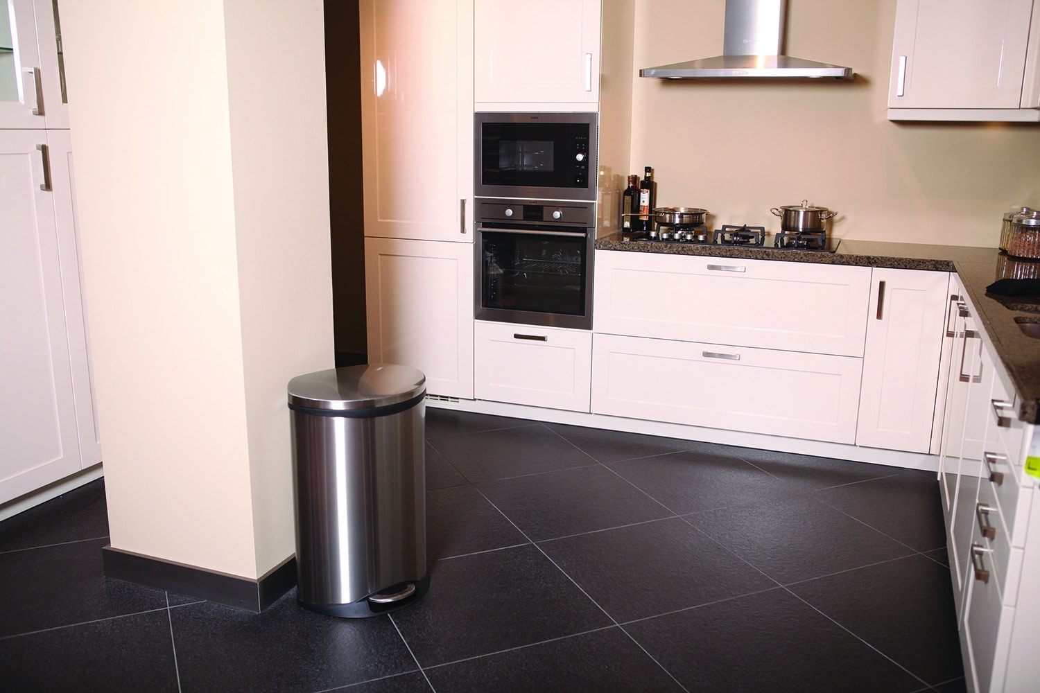 Shell Bin Thùng rác phân loại đạp chân 22+22L Inox mờ