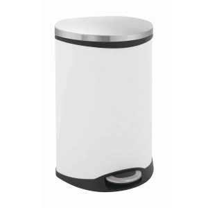 Shell Bin Thùng rác phân loại đạp chân 22+22L Trắng