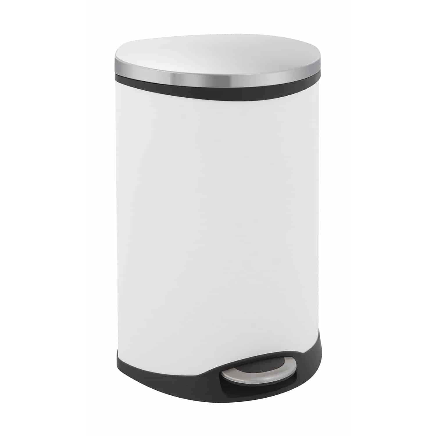 Shell Bin Thùng rác phân loại đạp chân 22+22L Trắng