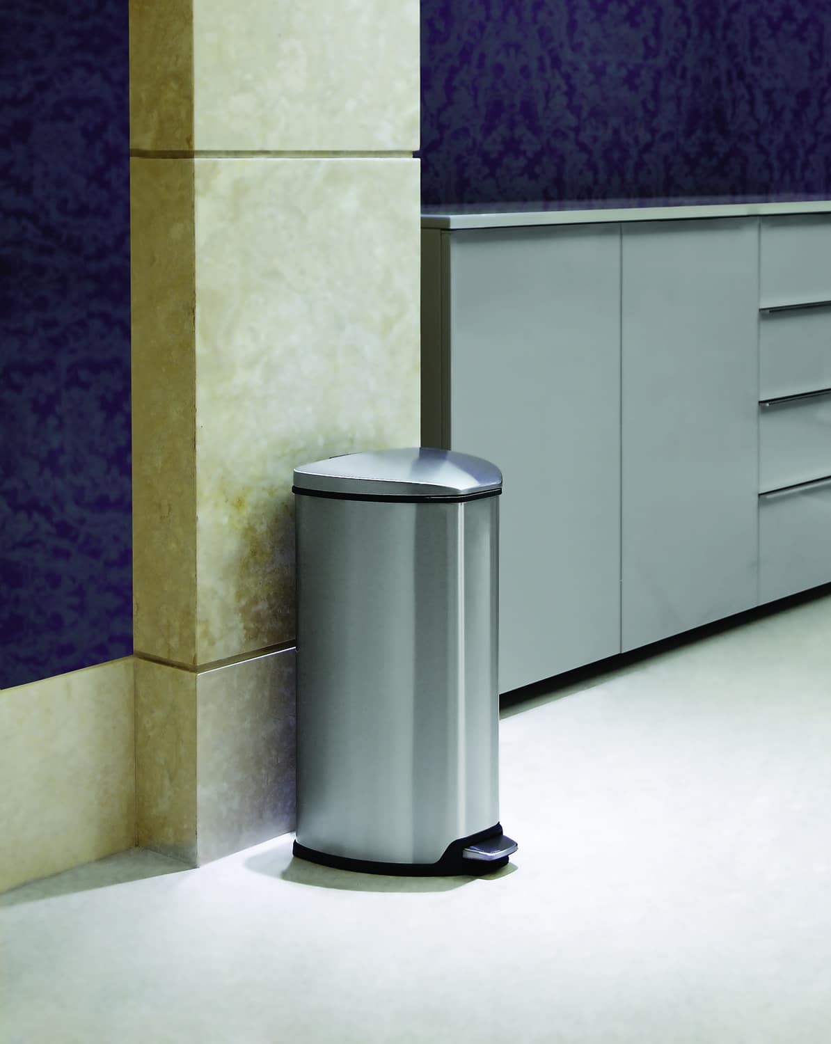 Grace Thùng rác đạp chân 35L Inox mờ