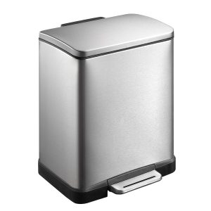 E-Cube Thùng rác phân loại đạp chân 10+9L Inox mờ