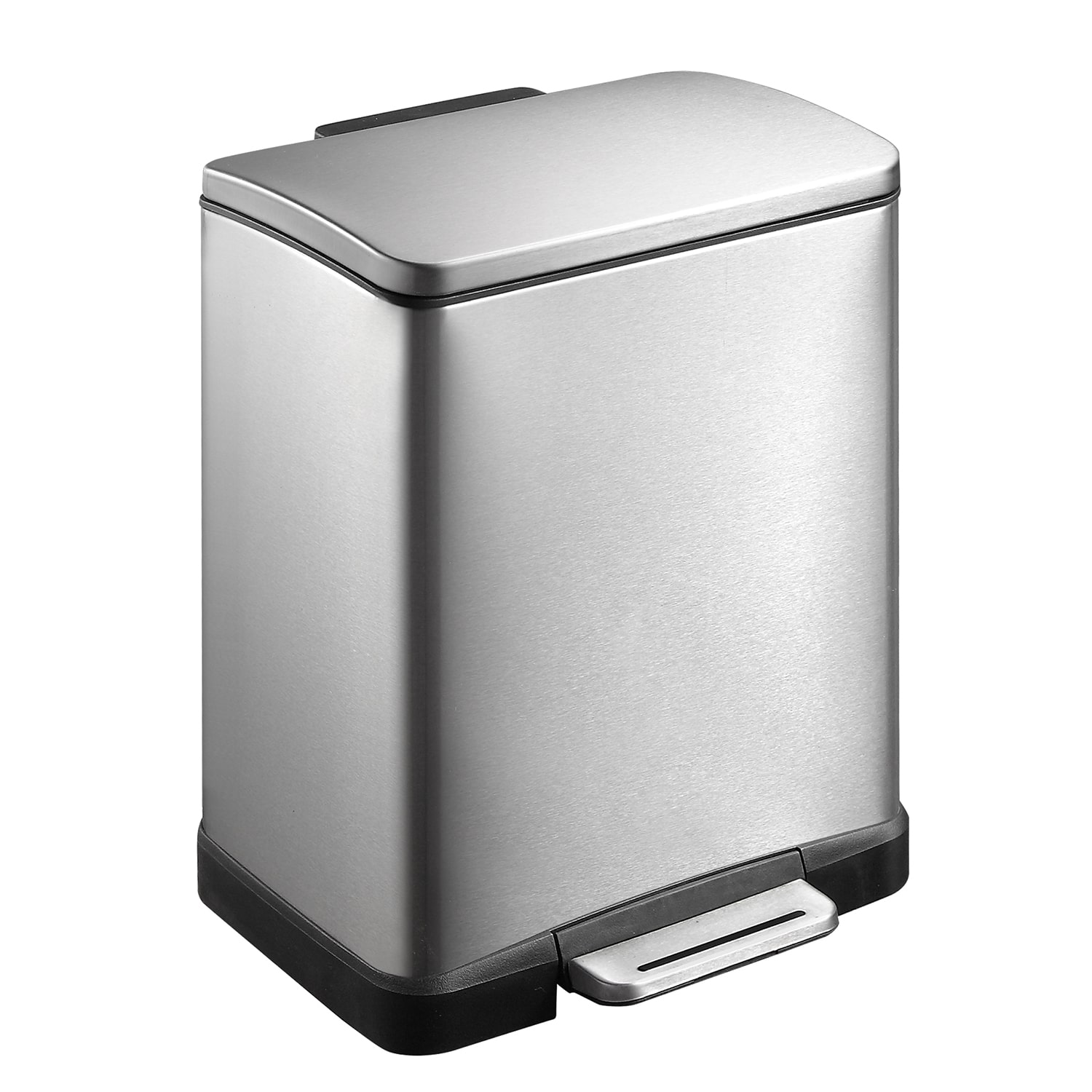 E-Cube Thùng rác phân loại đạp chân 10+9L Inox mờ