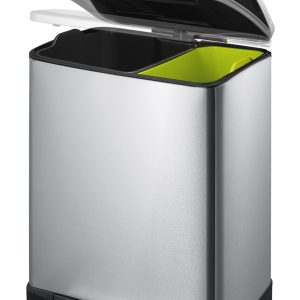 E-Cube Thùng rác phân loại đạp chân 10+9L Inox mờ