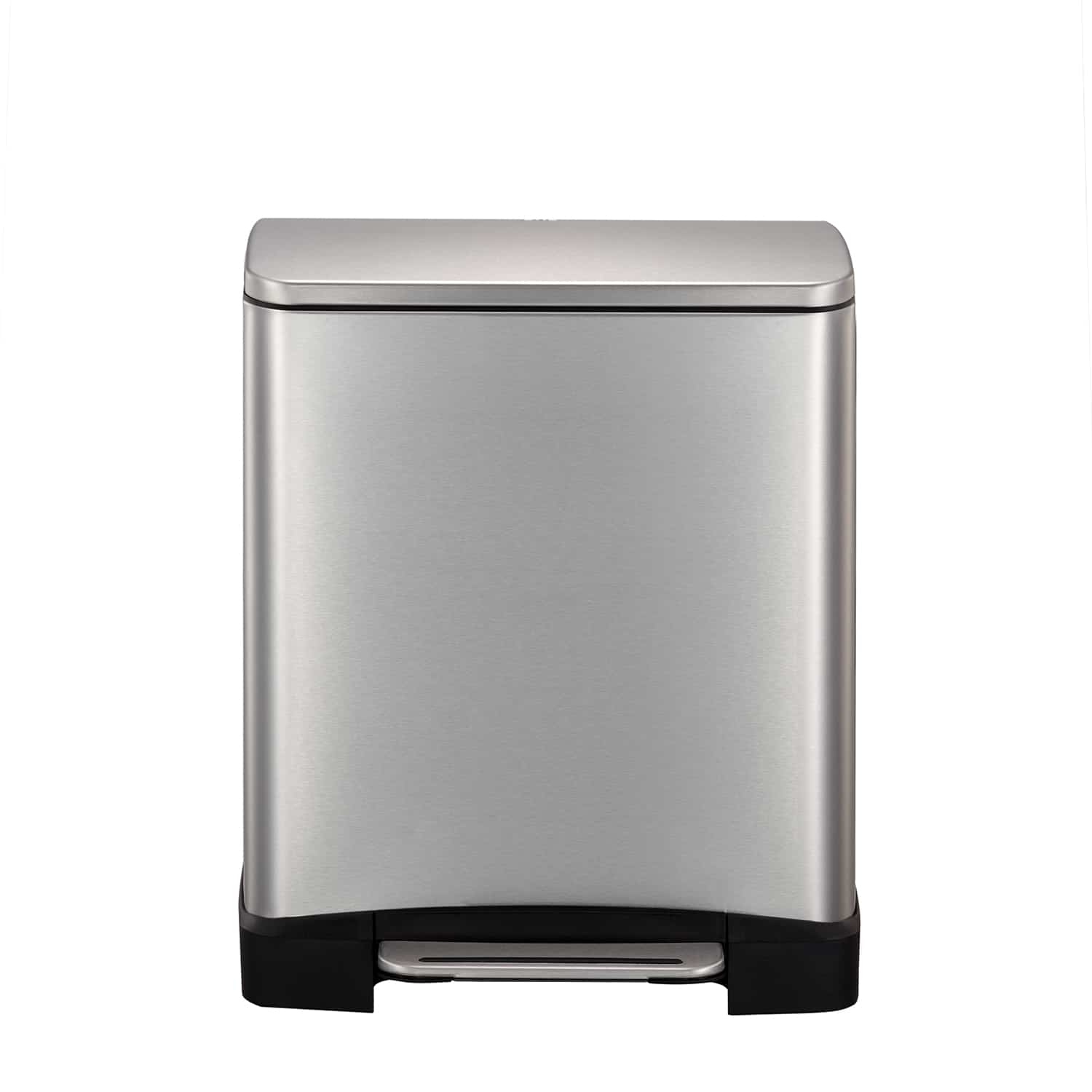E-Cube Thùng rác phân loại đạp chân 10+9L Inox mờ