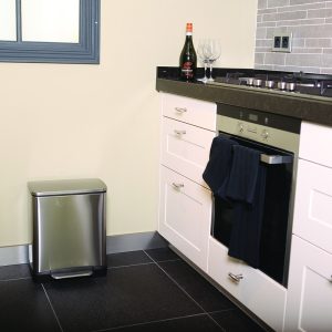 E-Cube Thùng rác phân loại đạp chân 10+9L Inox mờ