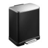E-Cube Thùng rác phân loại đạp chân 10+9L Đen