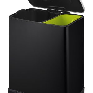 E-Cube Thùng rác phân loại đạp chân 10+9L Đen