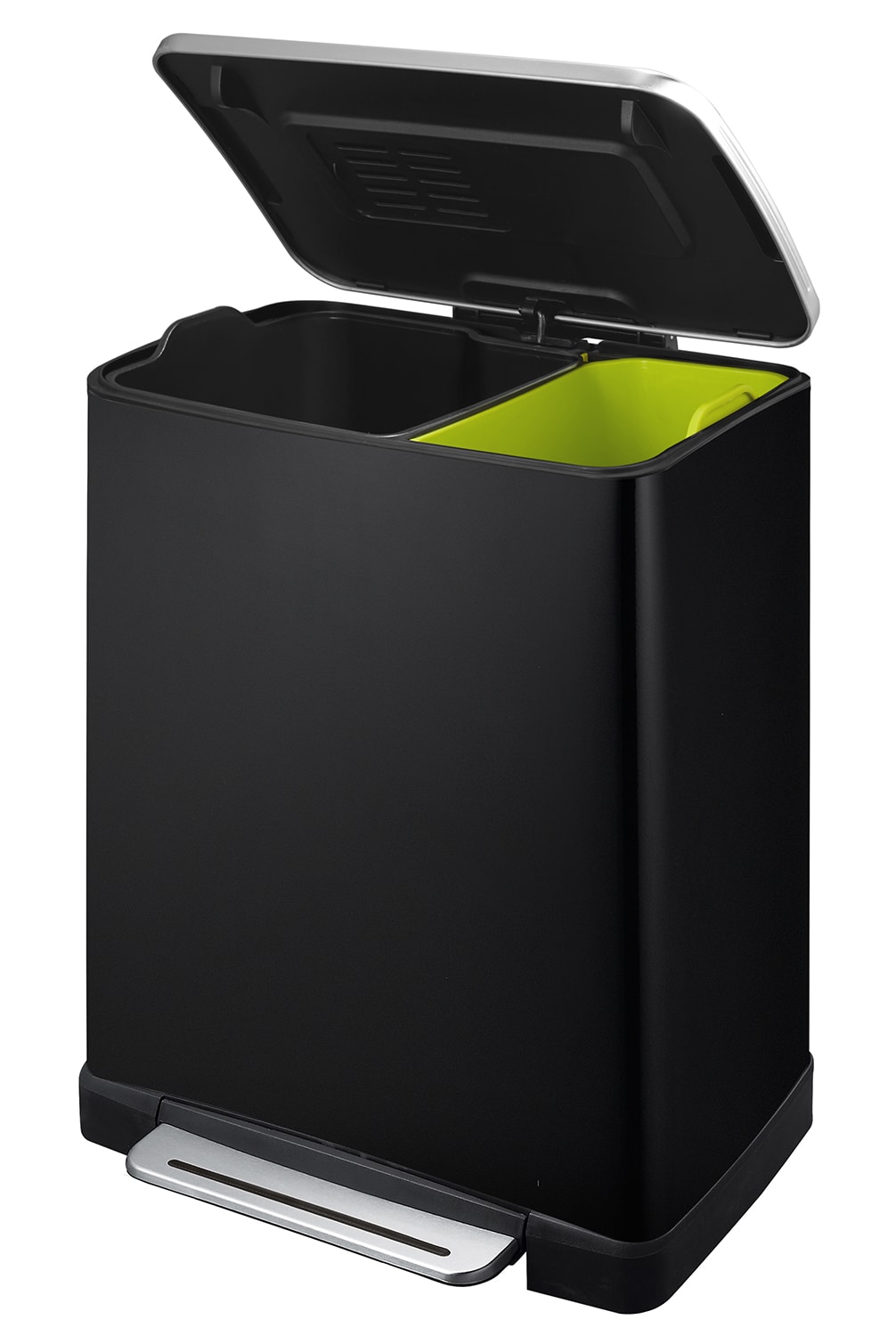 E-Cube Thùng rác phân loại đạp chân 10+9L Đen