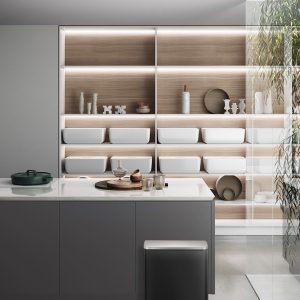 E-Cube Thùng rác đạp chân 20L Đen