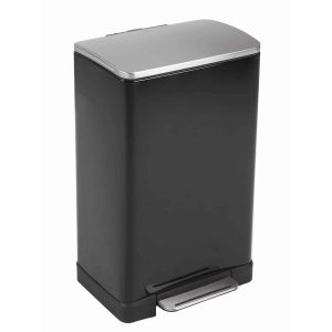 E-Cube Thùng rác đạp chân 40L Đen