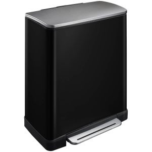 E-Cube Thùng rác đạp chân 50L Đen