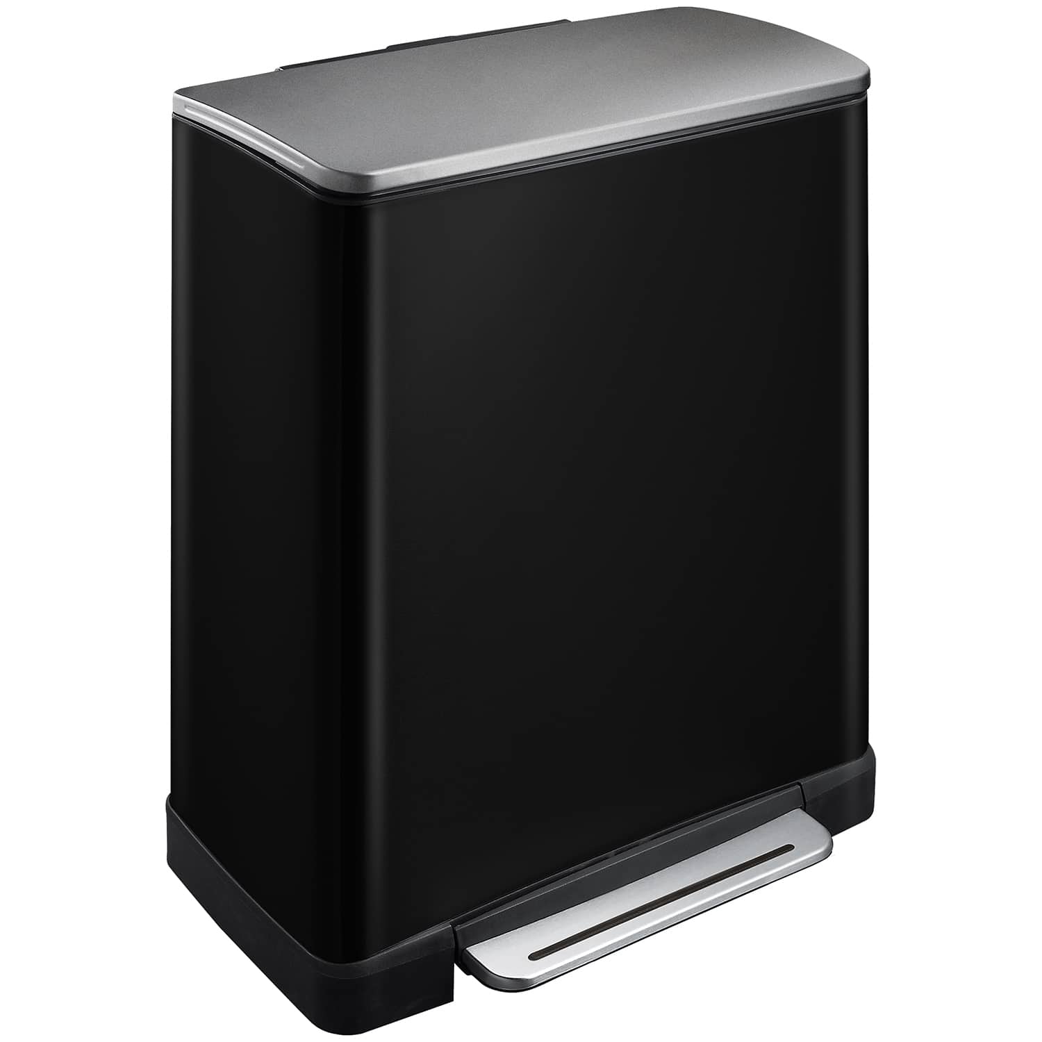 E-Cube Thùng rác đạp chân 50L Đen