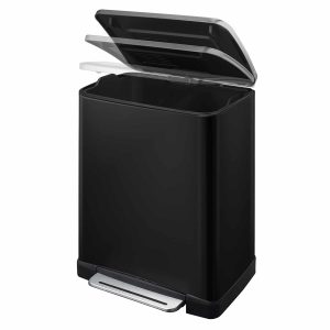 E-Cube Thùng rác đạp chân 50L Đen