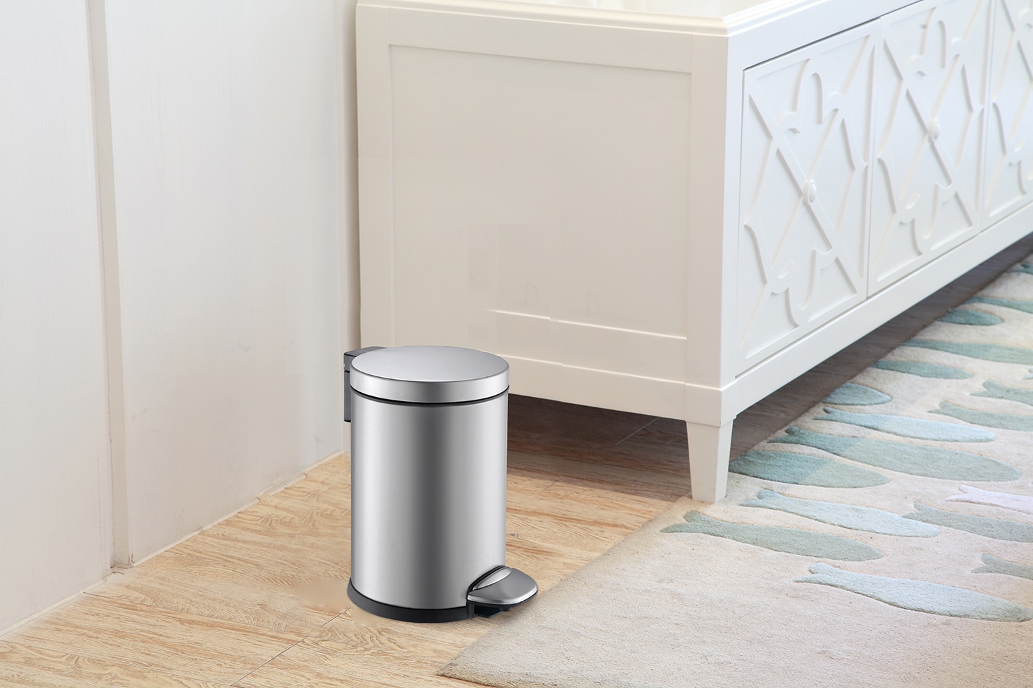 Luna Thùng rác đạp chân 3L Inox mờ